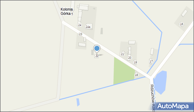 Rdzuchów-Kolonia, Rdzuchów-Kolonia, 22, mapa Rdzuchów-Kolonia