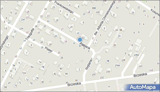 Biała Podlaska, Rejtana Tadeusza, 10, mapa Białej Podlaskiej