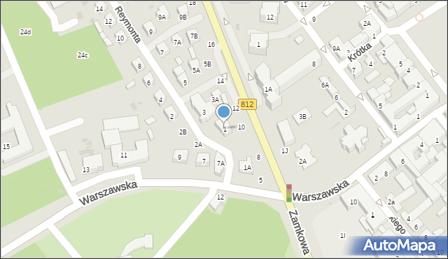 Biała Podlaska, Reymonta Władysława, 1, mapa Białej Podlaskiej