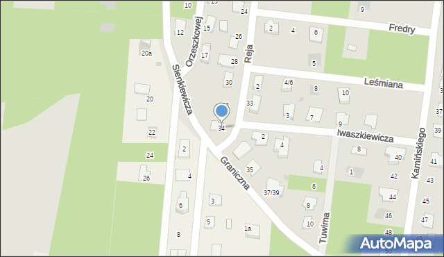 Białobrzegi, Reja Mikołaja, 34, mapa Białobrzegi