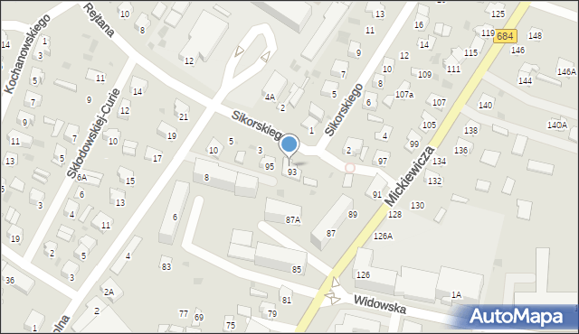 Bielsk Podlaski, Rejtana Tadeusza, 1, mapa Bielsk Podlaski