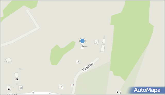 Bircza, Rębisza Franciszka, ks. prał., 17, mapa Bircza