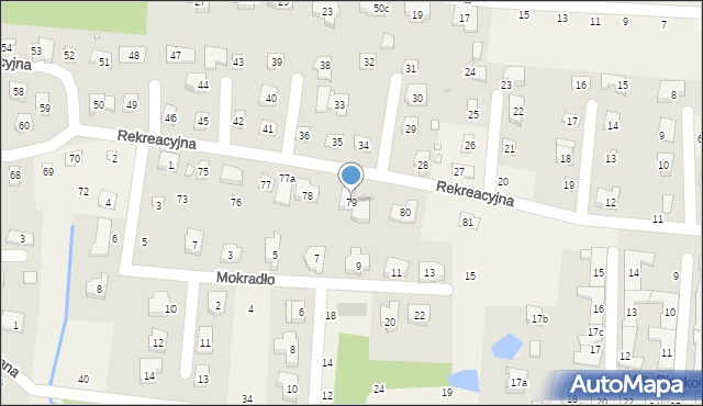 Borówiec, Rekreacyjna, 79, mapa Borówiec