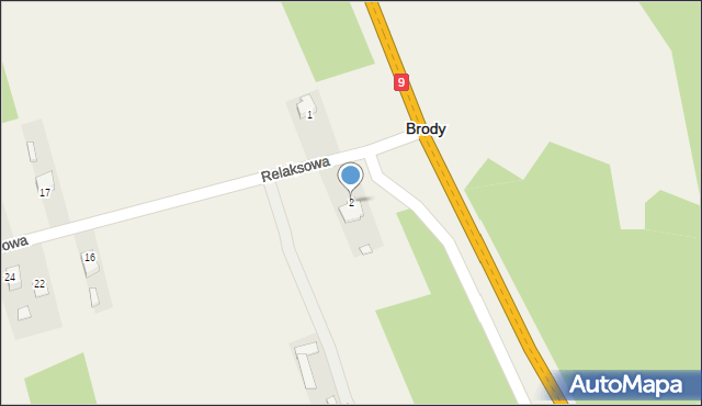 Brody, Relaksowa, 2, mapa Brody