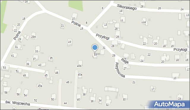 Brzeszcze, Reja Mikołaja, 33, mapa Brzeszcze