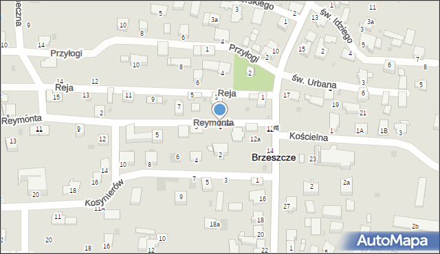 Brzeszcze, Reymonta Władysława, 1, mapa Brzeszcze