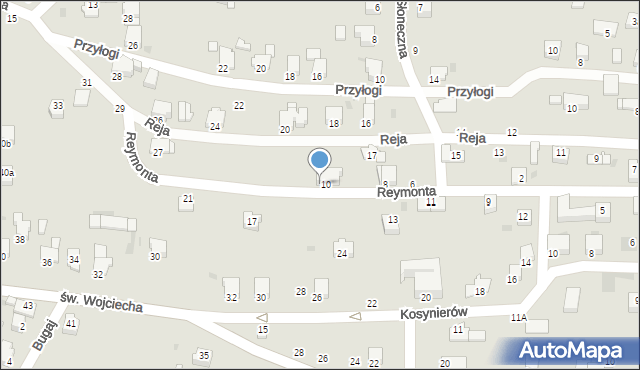 Brzeszcze, Reymonta Władysława, 12, mapa Brzeszcze