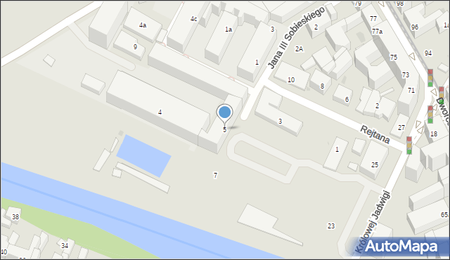 Bydgoszcz, Rejtana Tadeusza, 5, mapa Bydgoszczy