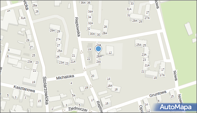 Bytom, Reptowska, 24m, mapa Bytomia