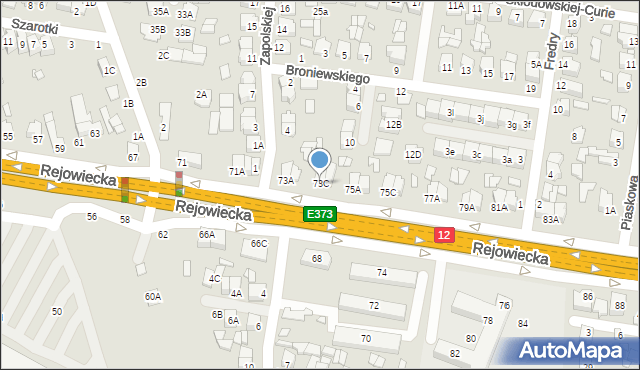 Chełm, Rejowiecka, 73C, mapa Chełma