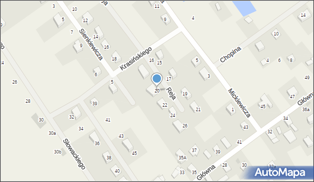 Chwałowice, Reja Mikołaja, 20, mapa Chwałowice