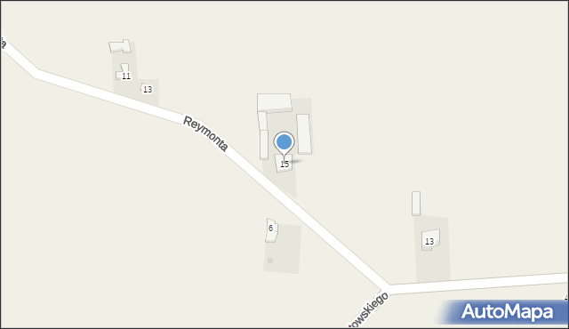 Czarnocin, Reymonta Władysława, 15, mapa Czarnocin