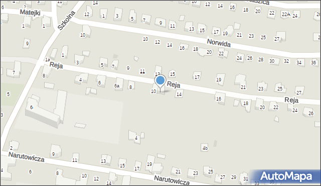 Czechowice-Dziedzice, Reja Mikołaja, 12, mapa Czechowic-Dziedzic