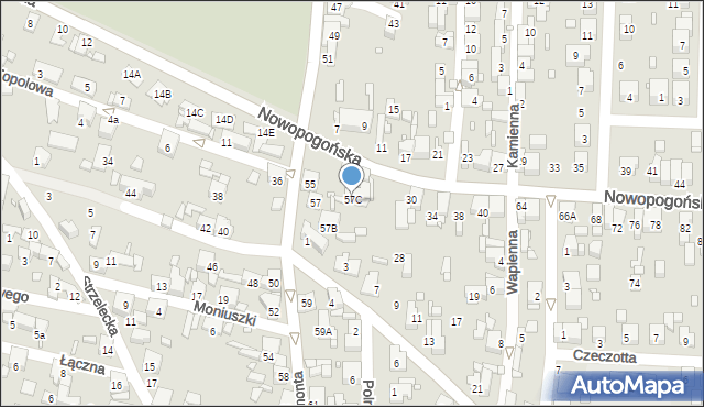 Czeladź, Reymonta Władysława, 57D, mapa Czeladź