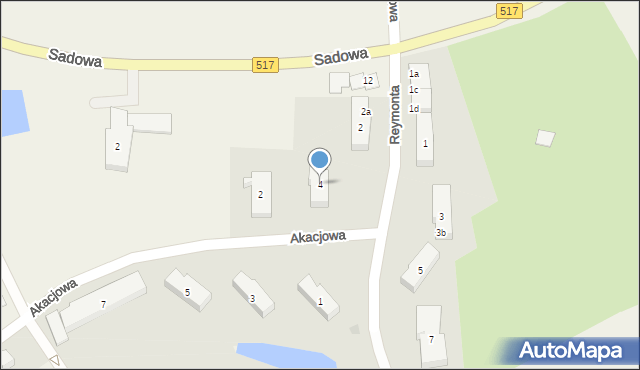 Czernin, Reymonta Władysława, 4, mapa Czernin