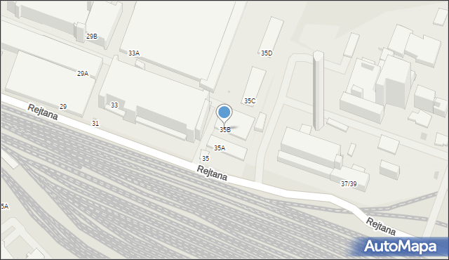 Częstochowa, Rejtana Tadeusza, 35B, mapa Częstochowy