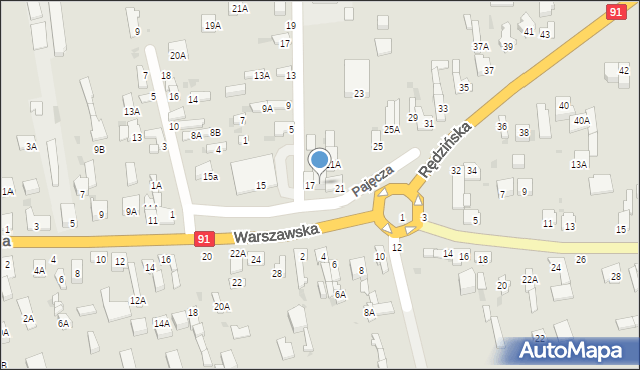 Częstochowa, Rędzińska, 19, mapa Częstochowy