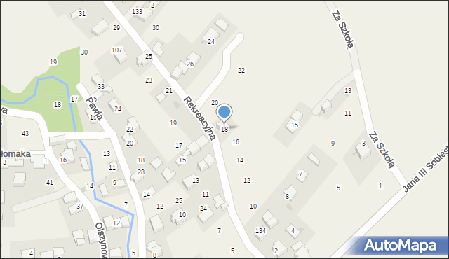 Czułówek, Rekreacyjna, 18, mapa Czułówek