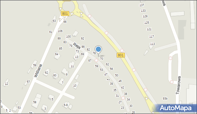 Dęblin, Reja Mikołaja, 74, mapa Dęblin