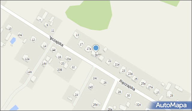 Duczki, Ręczajska, 19, mapa Duczki