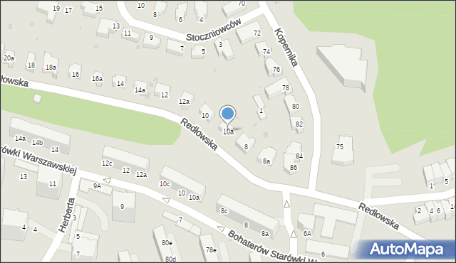 Gdynia, Redłowska, 10a, mapa Gdyni