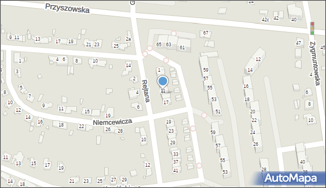 Gliwice, Rejtana Tadeusza, 13, mapa Gliwic