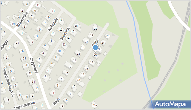 Goleniów, Reja Mikołaja, 20, mapa Goleniów