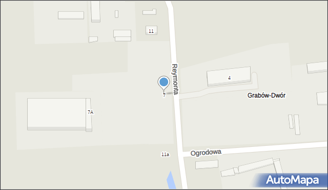 Grabów, Reymonta Władysława, 7, mapa Grabów