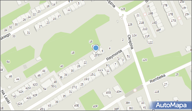 Grodzisk Mazowiecki, Reymonta Władysława, 10, mapa Grodzisk Mazowiecki