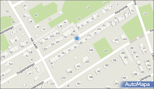 Grodzisk Mazowiecki, Reymonta Władysława, 37/2, mapa Grodzisk Mazowiecki