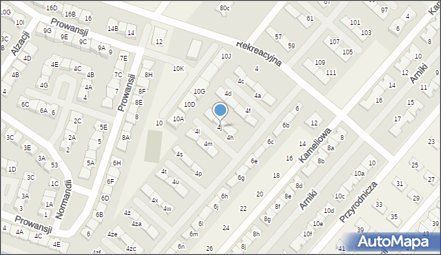 Józefosław, Rekreacyjna, 4j, mapa Józefosław