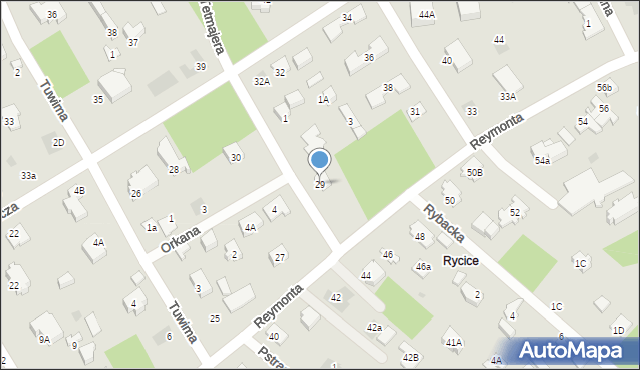 Józefów, Reymonta Władysława, 29, mapa Józefów