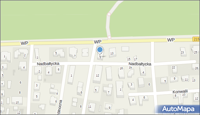 Karwia, Reprezentacyjna, 3, mapa Karwia