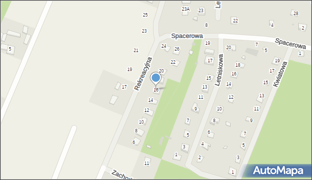 Kazimierz, Rekreacyjna, 16, mapa Kazimierz