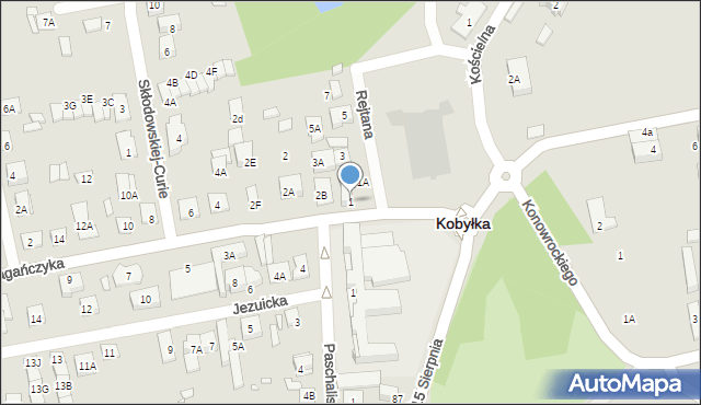 Kobyłka, Rejtana Tadeusza, 1, mapa Kobyłka