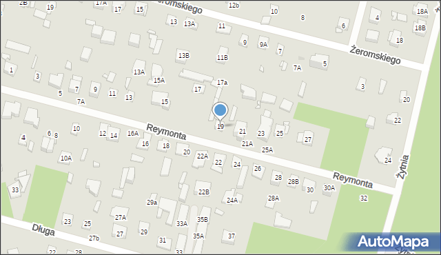 Kobyłka, Reymonta Władysława, 19, mapa Kobyłka