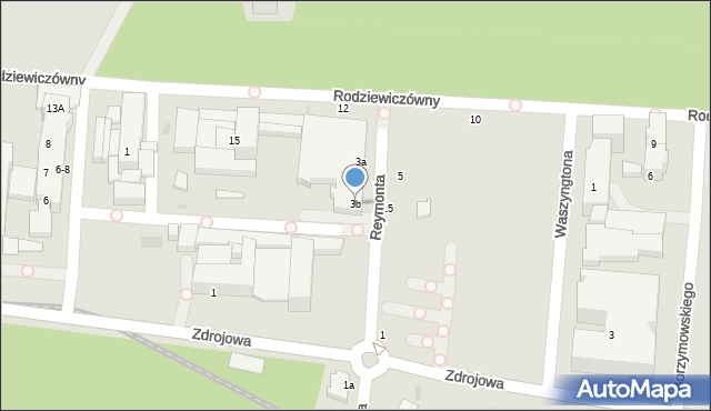 Kołobrzeg, Reymonta Władysława, 3b, mapa Kołobrzegu