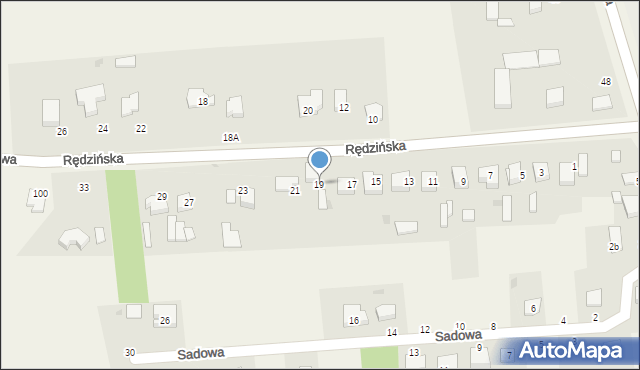 Konin, Rędzińska, 19, mapa Konina