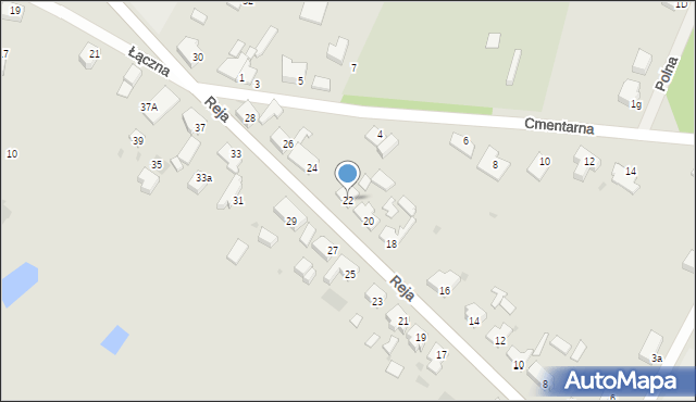 Kostrzyn nad Odrą, Reja Mikołaja, 22, mapa Kostrzyn nad Odrą