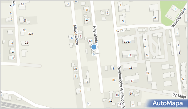 Kotlin, Reymonta Władysława, 14, mapa Kotlin