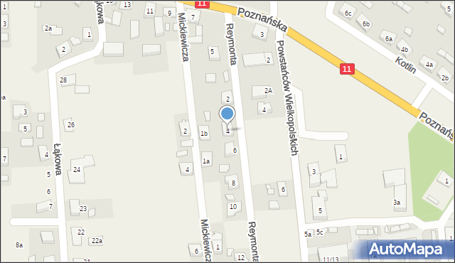 Kotlin, Reymonta Władysława, 4, mapa Kotlin