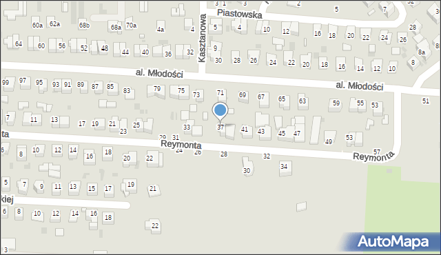 Kraśnik, Reymonta Władysława, 37, mapa Kraśnik