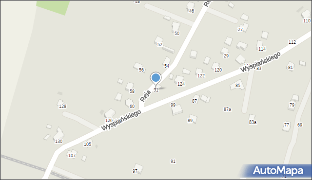 Krosno, Reja Mikołaja, 31, mapa Krosna