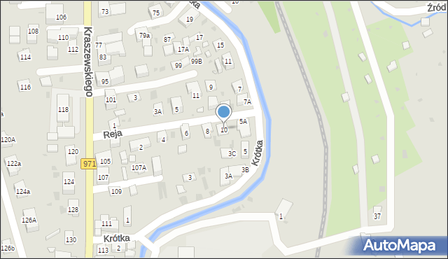 Krynica-Zdrój, Reja Mikołaja, 10, mapa Krynica-Zdrój