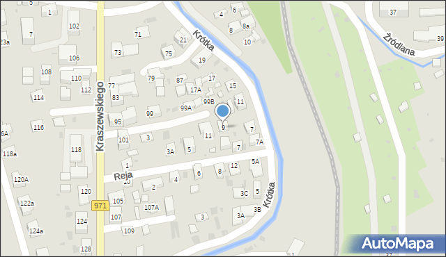 Krynica-Zdrój, Reja Mikołaja, 9, mapa Krynica-Zdrój