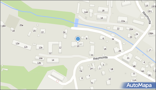 Krynica-Zdrój, Reymonta Władysława, 10, mapa Krynica-Zdrój
