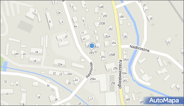 Krynica-Zdrój, Reymonta Władysława, 15/1, mapa Krynica-Zdrój