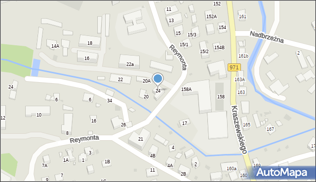 Krynica-Zdrój, Reymonta Władysława, 24, mapa Krynica-Zdrój