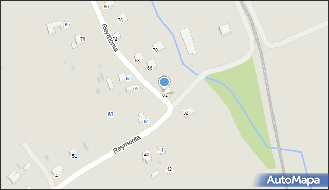 Krzeszowice, Reymonta Władysława, 62, mapa Krzeszowice