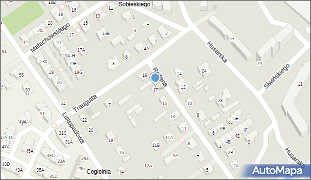 Legionowo, Rejtana Tadeusza, 17, mapa Legionowo